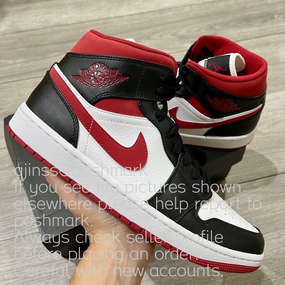 Air Jordan 1 Mid Gym Red Men’s - Picture 1 of 8